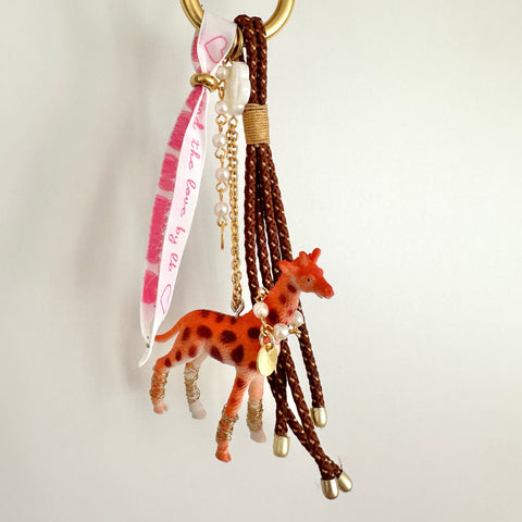 funky giraf bag charm - VERKOCHT