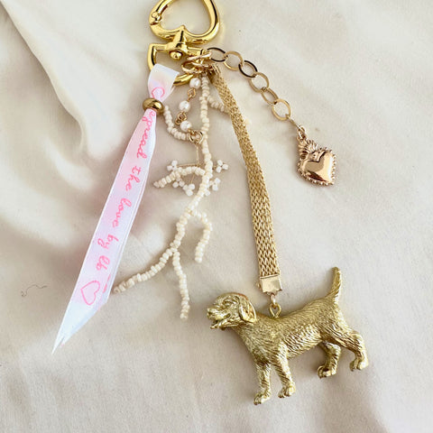 golden retriever bag charm - UITVERKOCHT