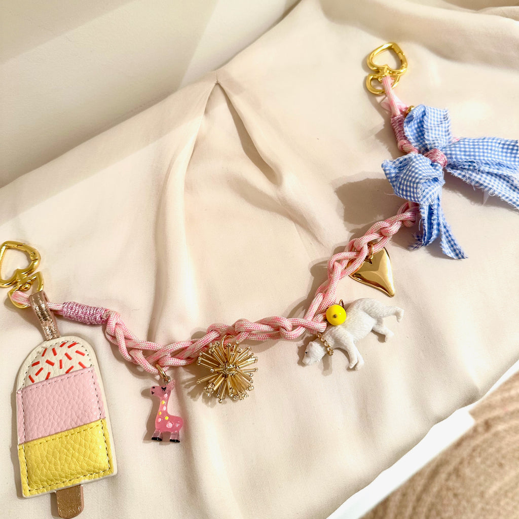 bag charm with a cute  bow