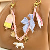 bag charm with a cute  bow