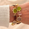 armband met kristallen maantjes en bloemen