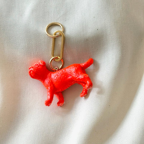 neon oranje hond