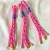 paracord charm in neon pink