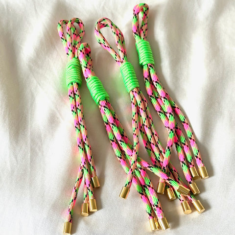 charm in neon pink & green